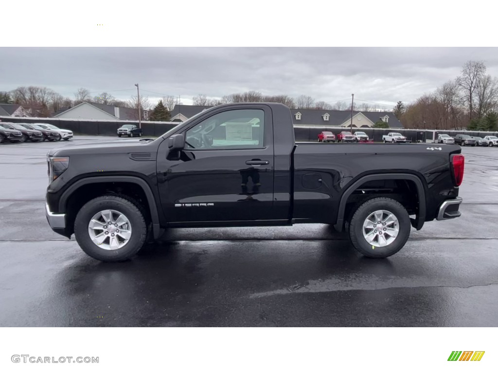 Onyx Black 2022 GMC Sierra 1500 Pro Regular Cab 4WD Exterior Photo #144100319