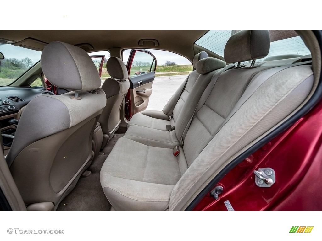 2009 Civic LX Sedan - Tango Red Pearl / Beige photo #24