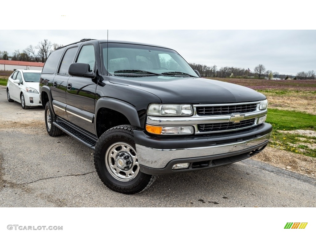 2002 Suburban 2500 LS 4x4 - Onyx Black / Graphite/Medium Gray photo #1