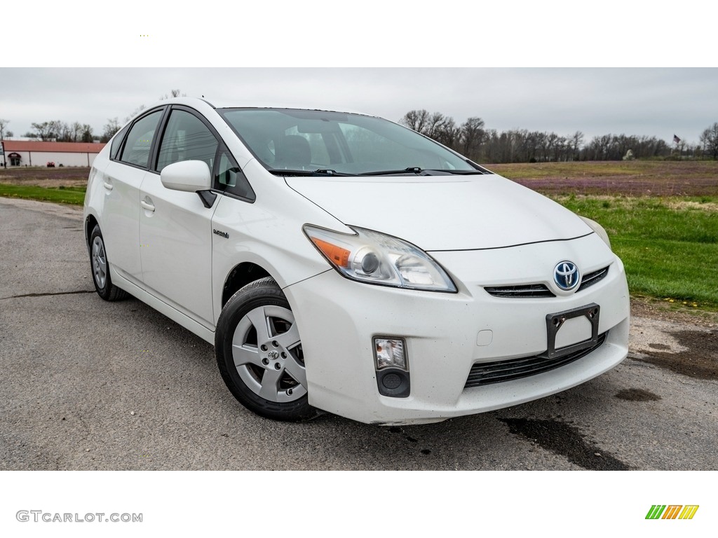 2010 Prius Hybrid II - Blizzard White Pearl / Dark Gray photo #1