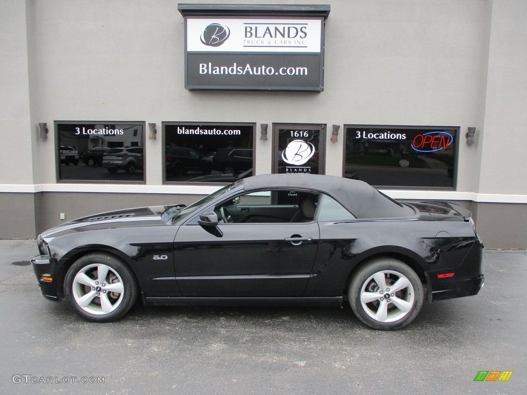 2014 Mustang GT Convertible - Black / Charcoal Black photo #1