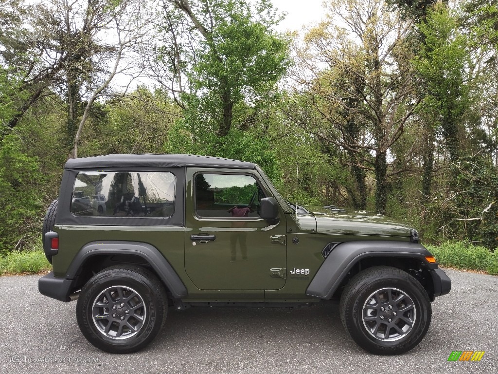 Sarge Green 2021 Jeep Wrangler Sport 4x4 Exterior Photo #144102619