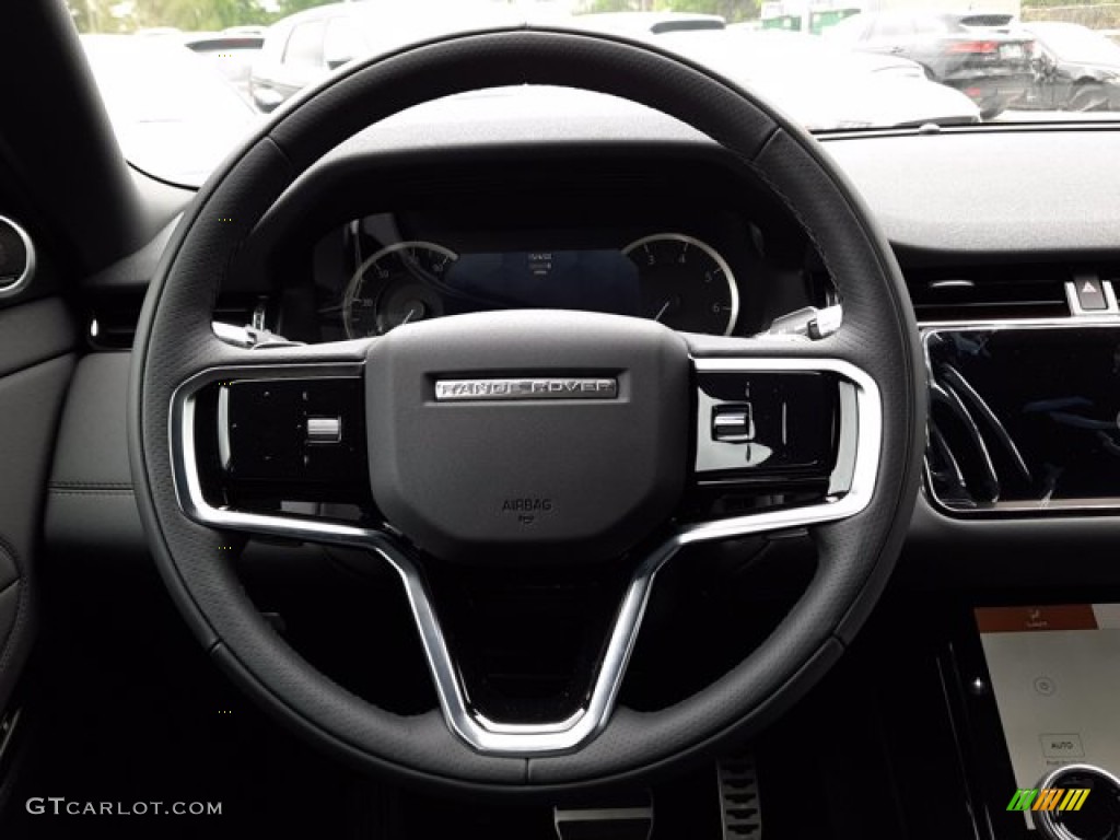 2022 Land Rover Range Rover Evoque R-Dynamic S Ebony Steering Wheel Photo #144104310