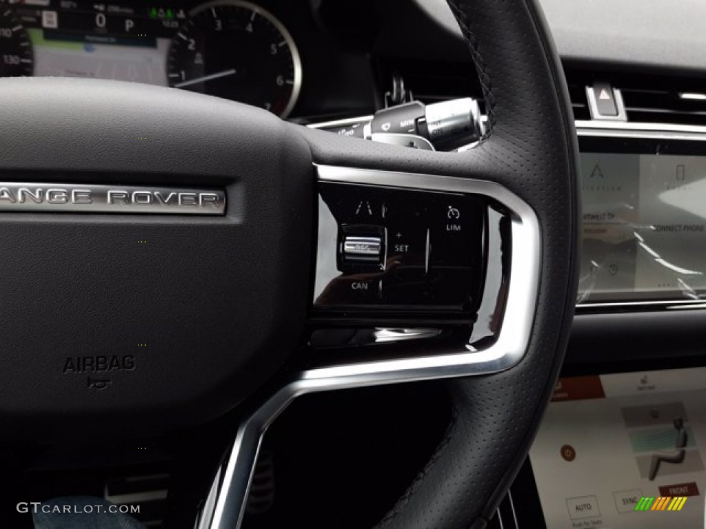 2022 Land Rover Range Rover Evoque R-Dynamic S Ebony Steering Wheel Photo #144104343