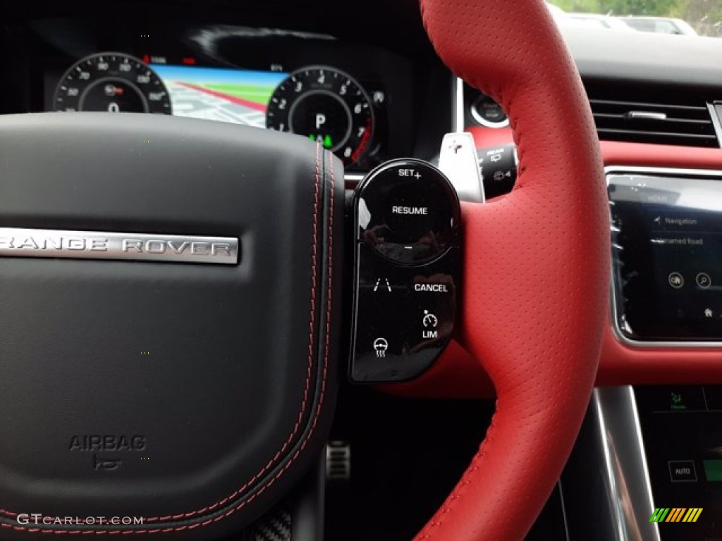 2022 Land Rover Range Rover Sport SVR Pimento/Ebony Steering Wheel Photo #144105345