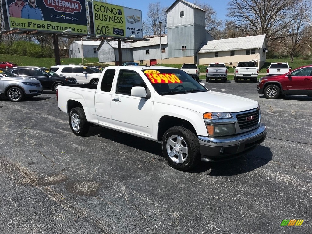 Summit White 2009 GMC Canyon SLE Extended Cab Exterior Photo #144105972