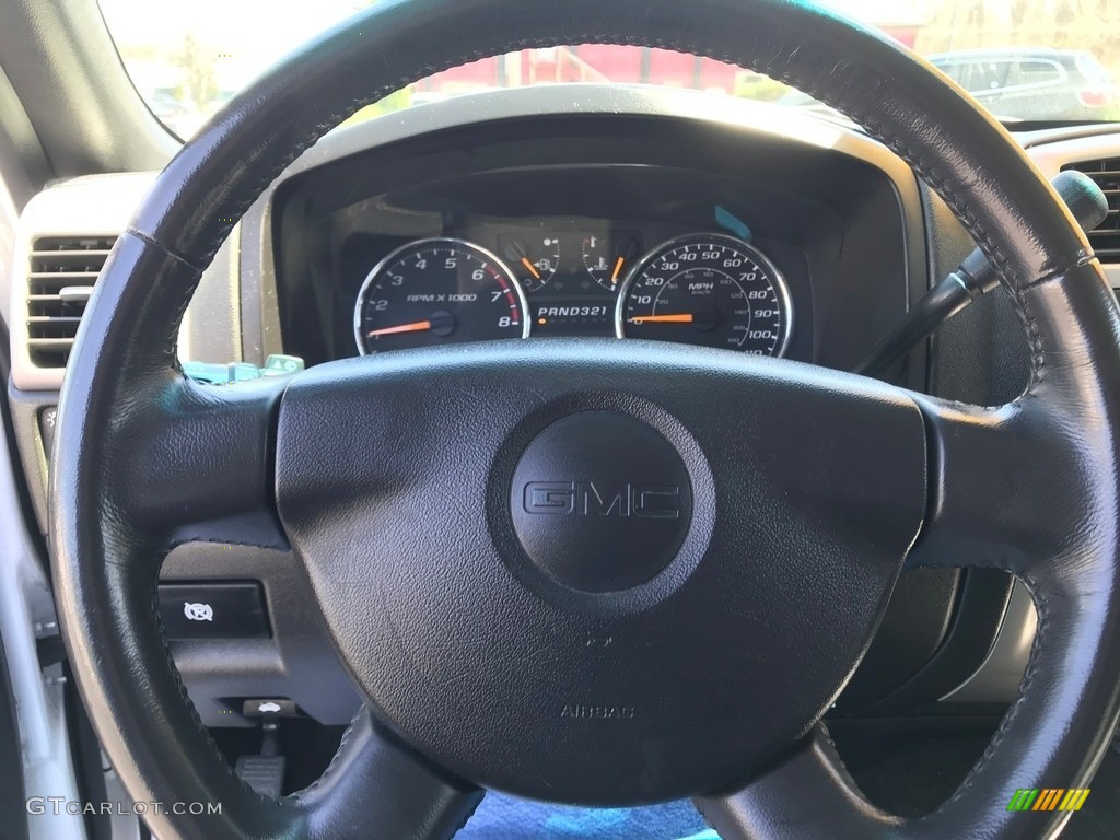 2009 GMC Canyon SLE Extended Cab Ebony Steering Wheel Photo #144106080