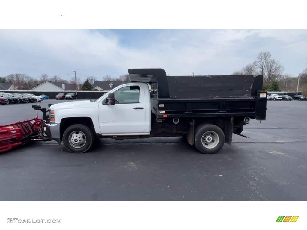 2019 Silverado 3500HD Work Truck Regular Cab 4x4 Dump Truck - Summit White / Dark Ash/Jet Black photo #5