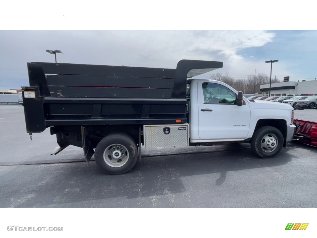 2019 Silverado 3500HD Work Truck Regular Cab 4x4 Dump Truck - Summit White / Dark Ash/Jet Black photo #9