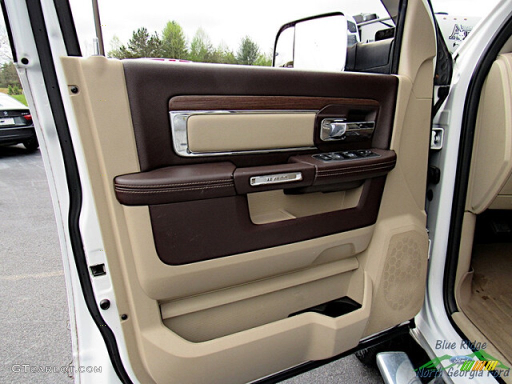 2015 Ram 2500 Laramie Crew Cab 4x4 Canyon Brown/Light Frost Beige Door Panel Photo #144106632