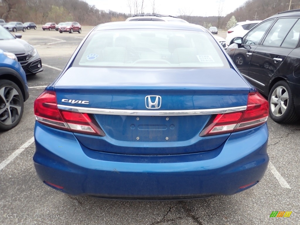 2013 Civic EX-L Sedan - Dyno Blue Pearl / Gray photo #3