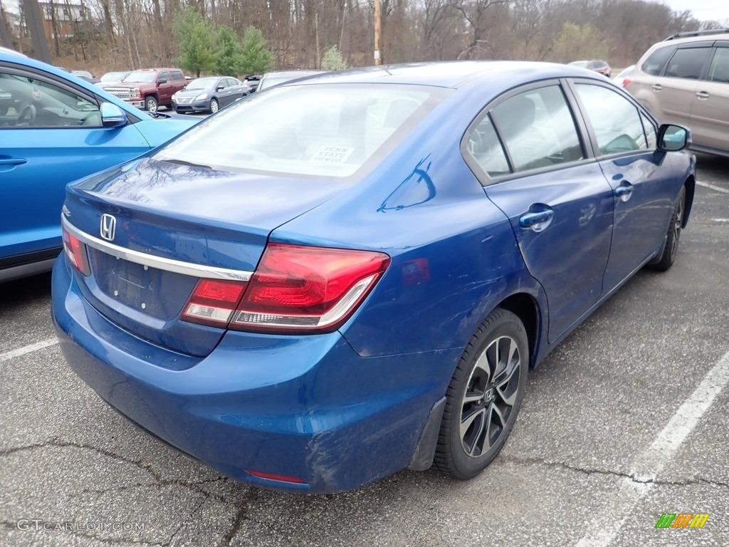 2013 Civic EX-L Sedan - Dyno Blue Pearl / Gray photo #4