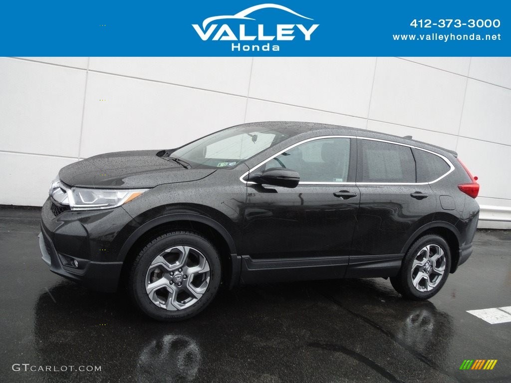 2018 CR-V EX AWD - Dark Olive Metallic / Black photo #2