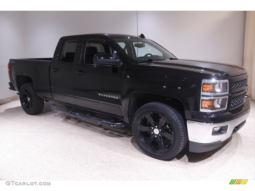 2015 Silverado 1500 LT Double Cab 4x4 - Black / Jet Black photo #1