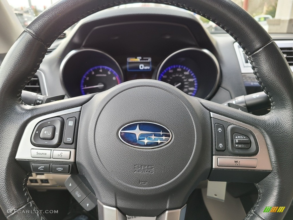 2015 Subaru Legacy 2.5i Premium Warm Ivory Steering Wheel Photo #144108367