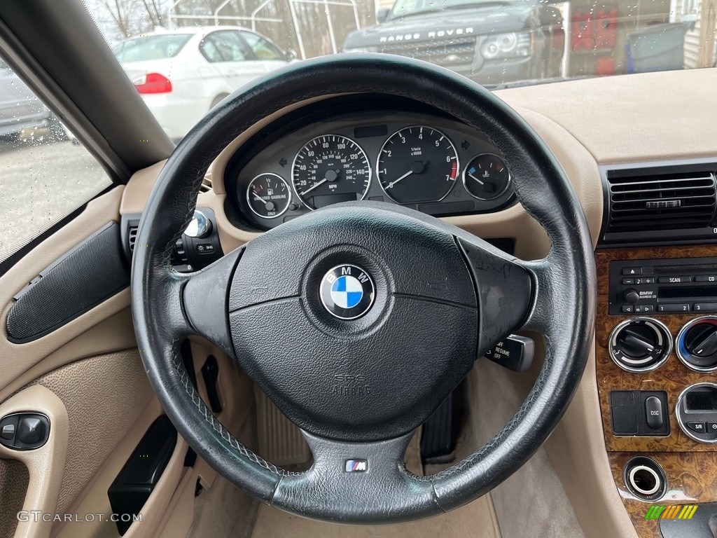 2000 BMW Z3 2.3 Roadster Beige Steering Wheel Photo #144109624