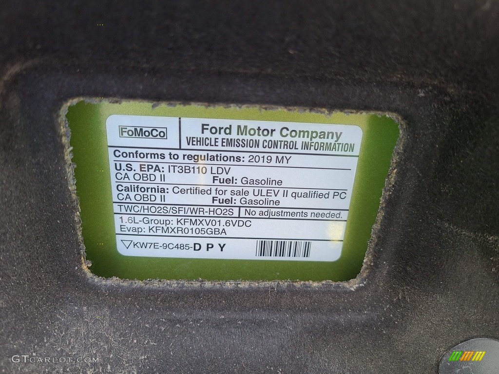 2019 Fiesta SE Sedan - Outrageous Green / Charcoal Black photo #39