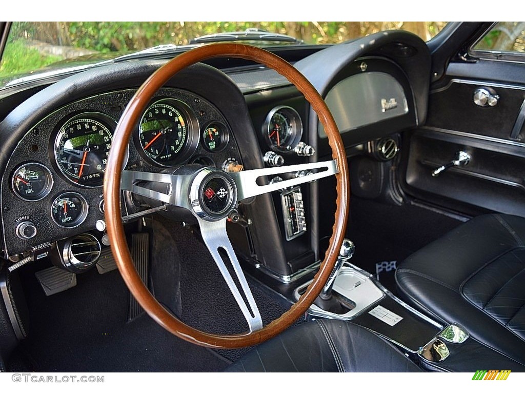 1966 Chevrolet Corvette Sting Ray Coupe Black Steering Wheel Photo #144111841