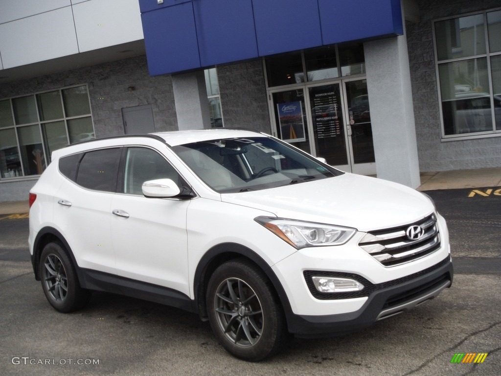 2013 Santa Fe Sport 2.0T AWD - Frost White Pearl / Beige photo #1