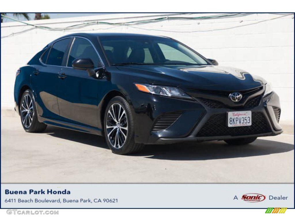 2019 Camry SE - Midnight Black Metallic / Black photo #1
