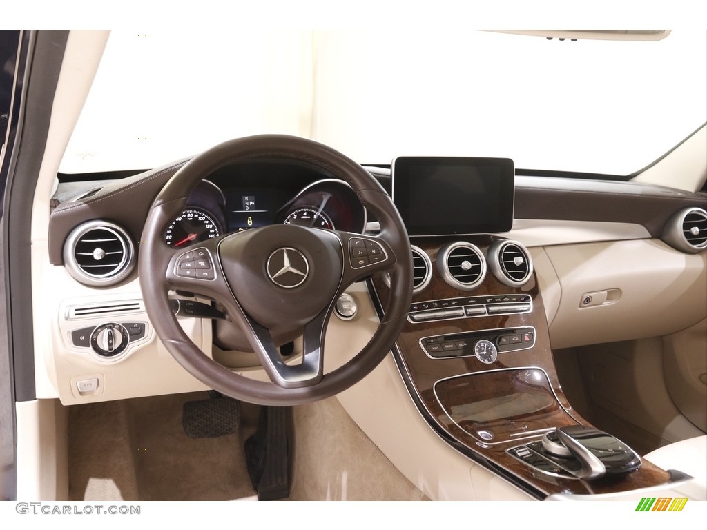 2016 C 300 4Matic Sedan - Lunar Blue Metallic / Silk Beige/Black photo #6