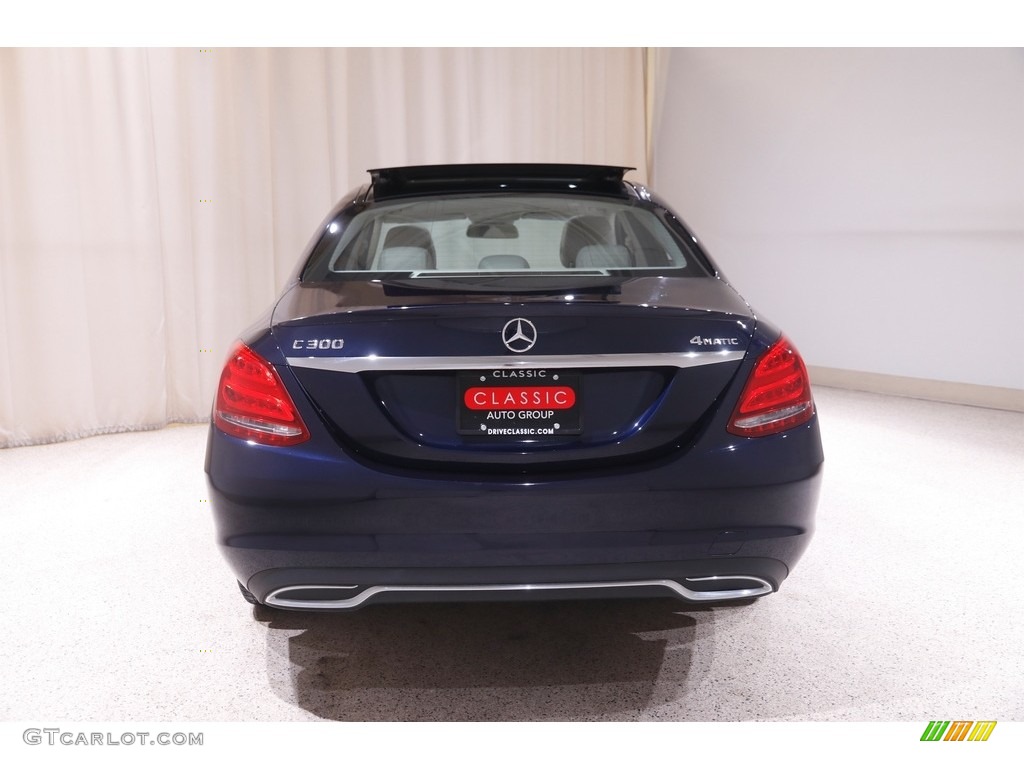 2016 C 300 4Matic Sedan - Lunar Blue Metallic / Silk Beige/Black photo #20
