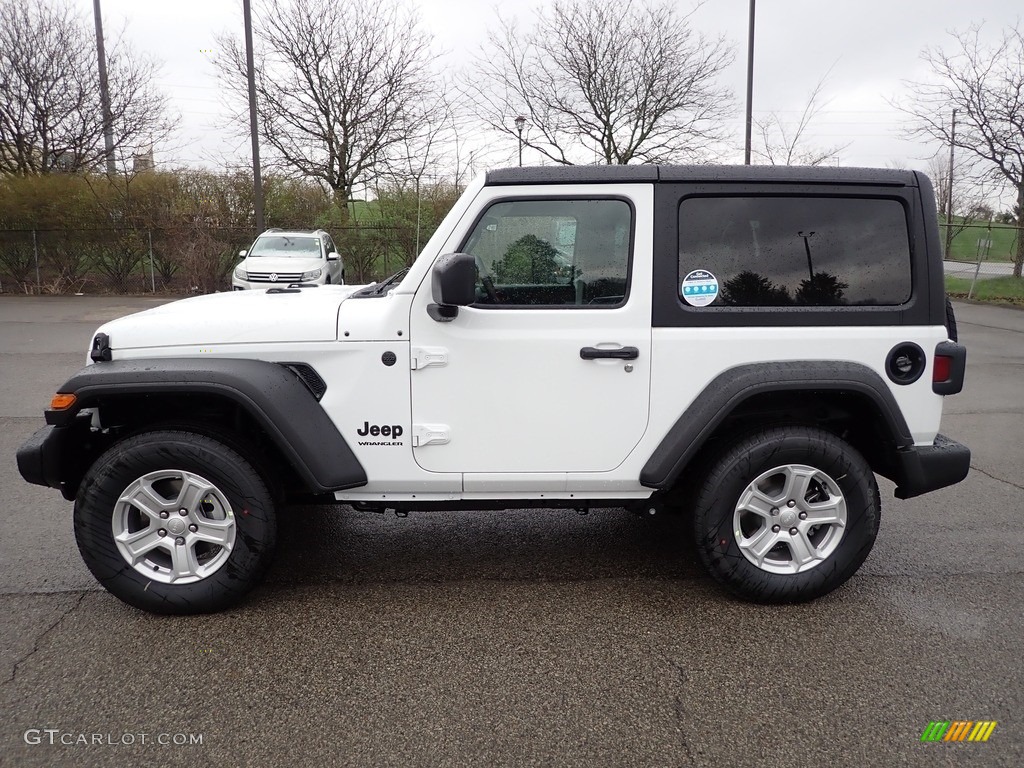 Bright White 2022 Jeep Wrangler Sport 4x4 Exterior Photo #144116347
