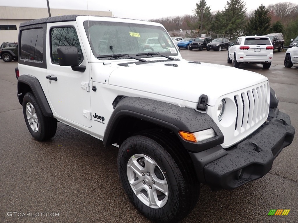 Bright White 2022 Jeep Wrangler Sport 4x4 Exterior Photo #144116446