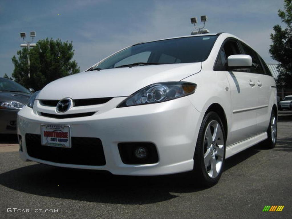2007 MAZDA5 Grand Touring - Whitewater Pearl Mica / Black photo #1