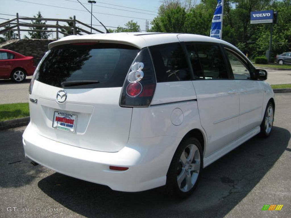 2007 MAZDA5 Grand Touring - Whitewater Pearl Mica / Black photo #6