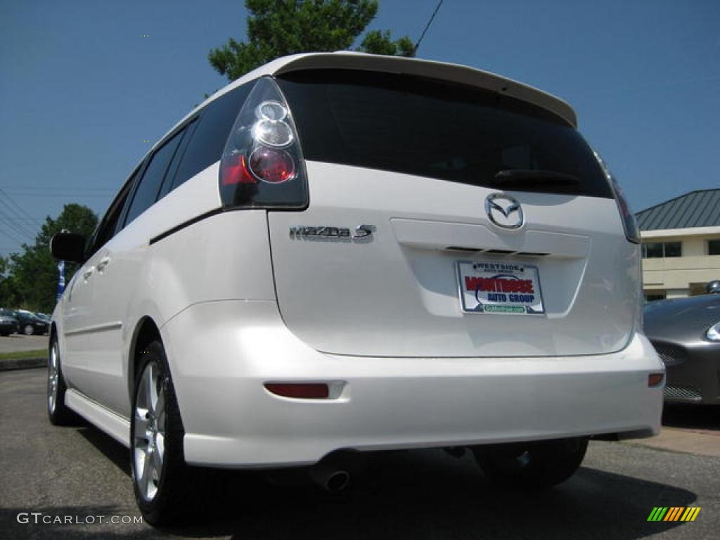 2007 MAZDA5 Grand Touring - Whitewater Pearl Mica / Black photo #9