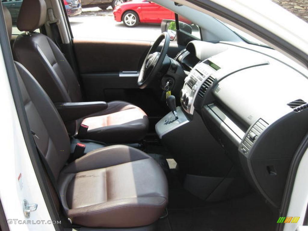2007 MAZDA5 Grand Touring - Whitewater Pearl Mica / Black photo #13