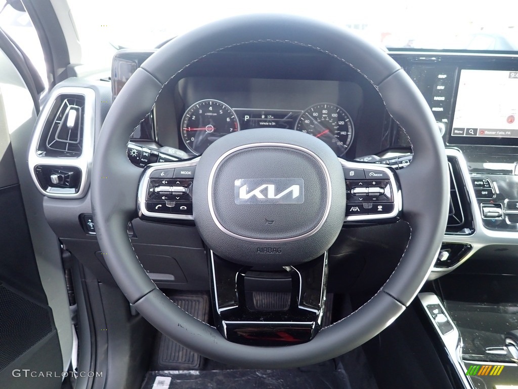 2022 Kia Sorento SX AWD Black Steering Wheel Photo #144119895
