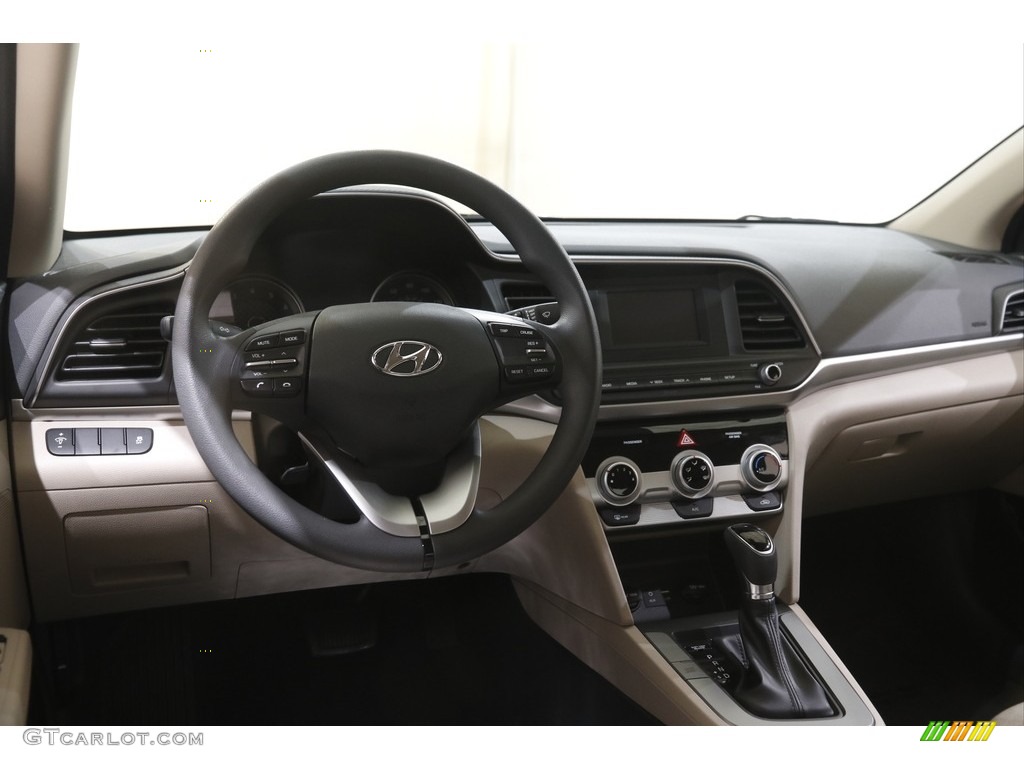 2019 Elantra SE - Quartz White Pearl / Beige photo #6