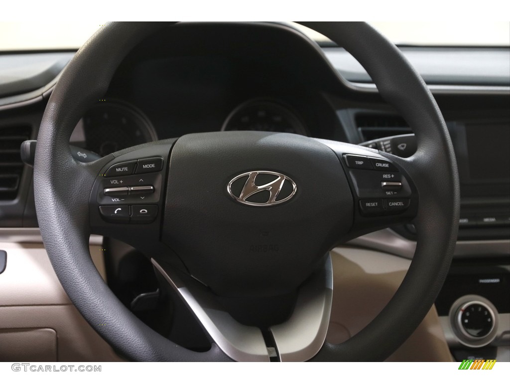 2019 Elantra SE - Quartz White Pearl / Beige photo #7