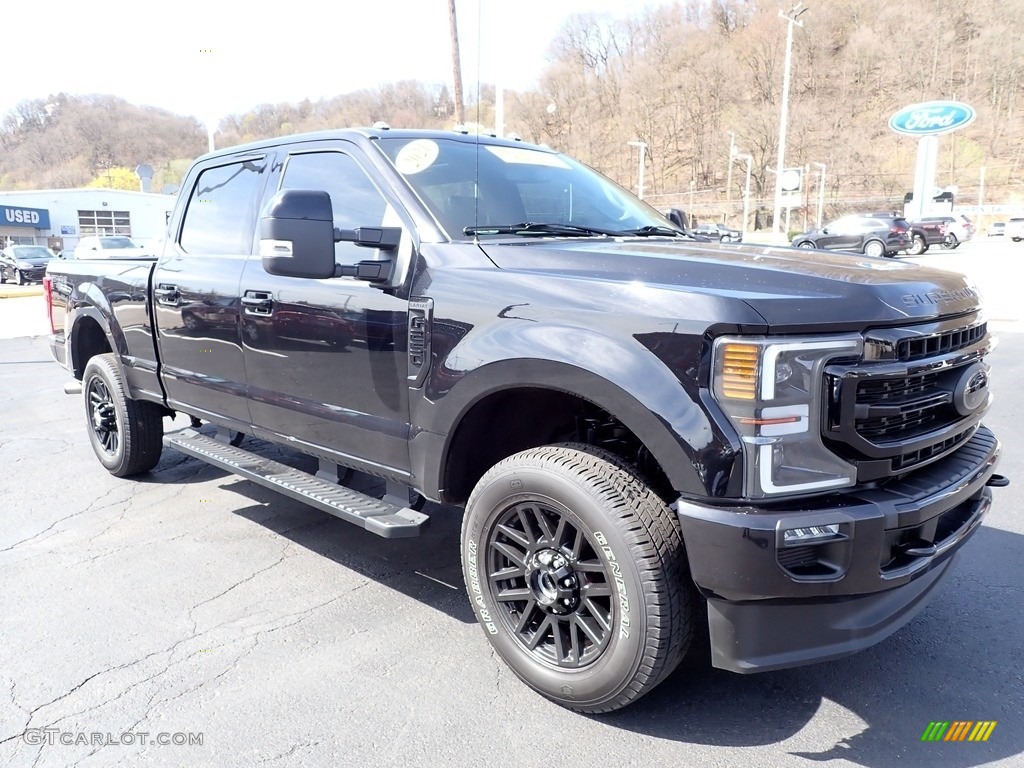 Agate Black 2021 Ford F250 Super Duty Lariat Crew Cab 4x4 Exterior Photo #144119973