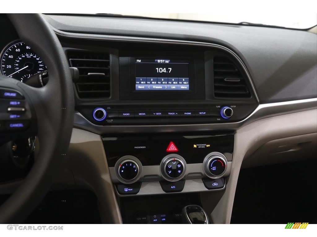 2019 Elantra SE - Quartz White Pearl / Beige photo #9