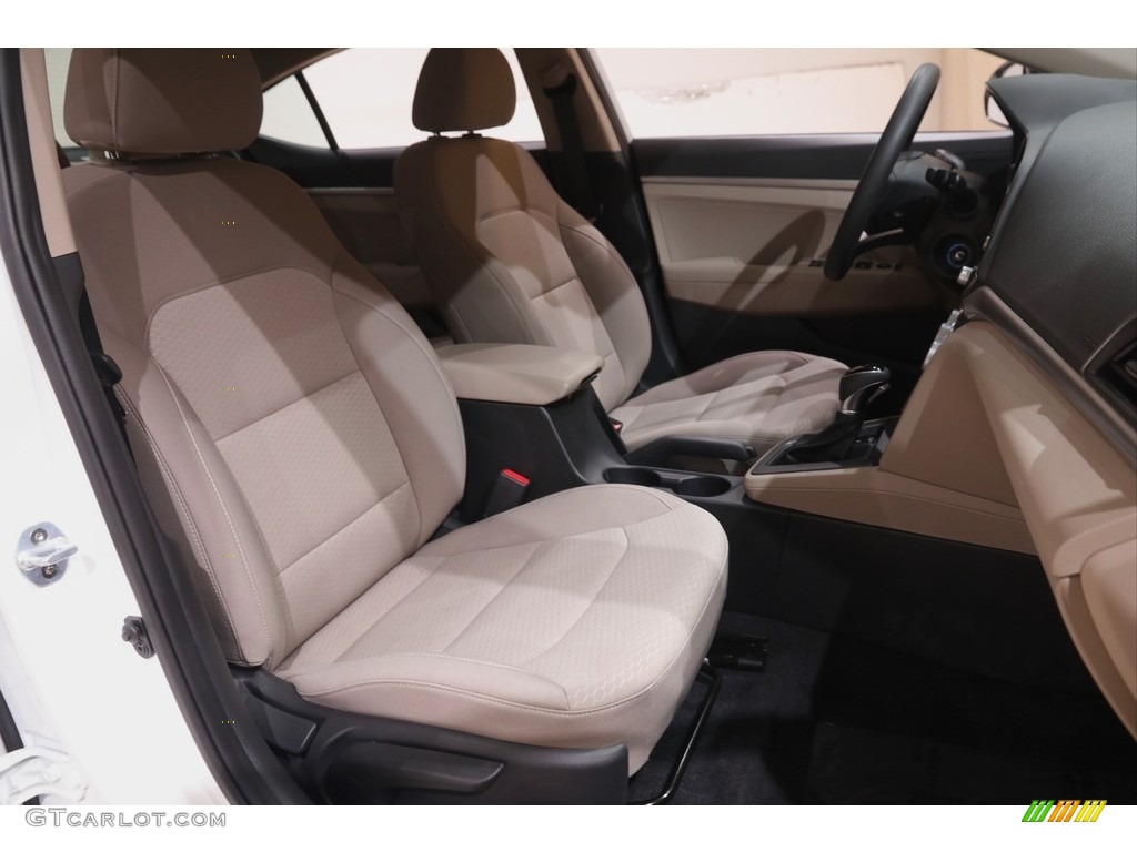 2019 Elantra SE - Quartz White Pearl / Beige photo #15