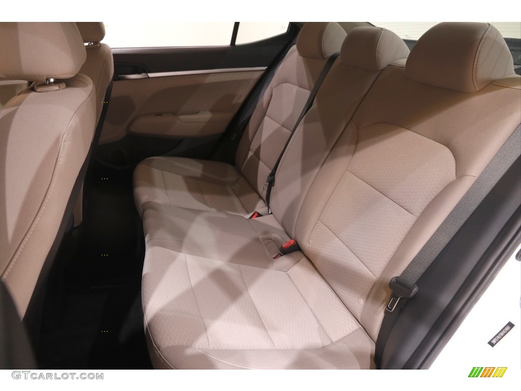2019 Elantra SE - Quartz White Pearl / Beige photo #17