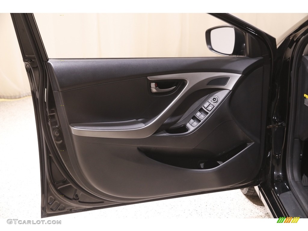 2012 Elantra Limited - Black Noir Pearl / Black photo #4