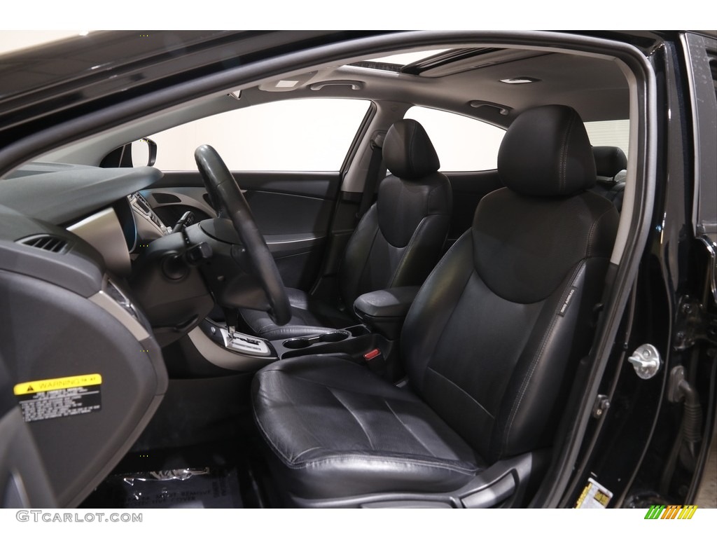 2012 Elantra Limited - Black Noir Pearl / Black photo #5