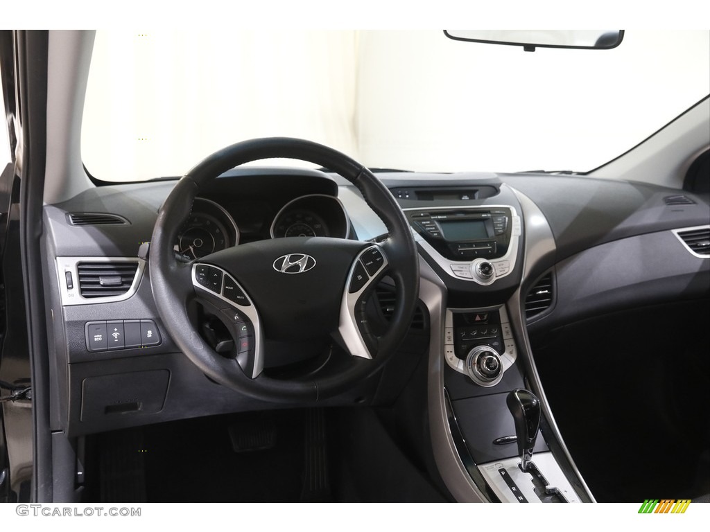 2012 Elantra Limited - Black Noir Pearl / Black photo #6