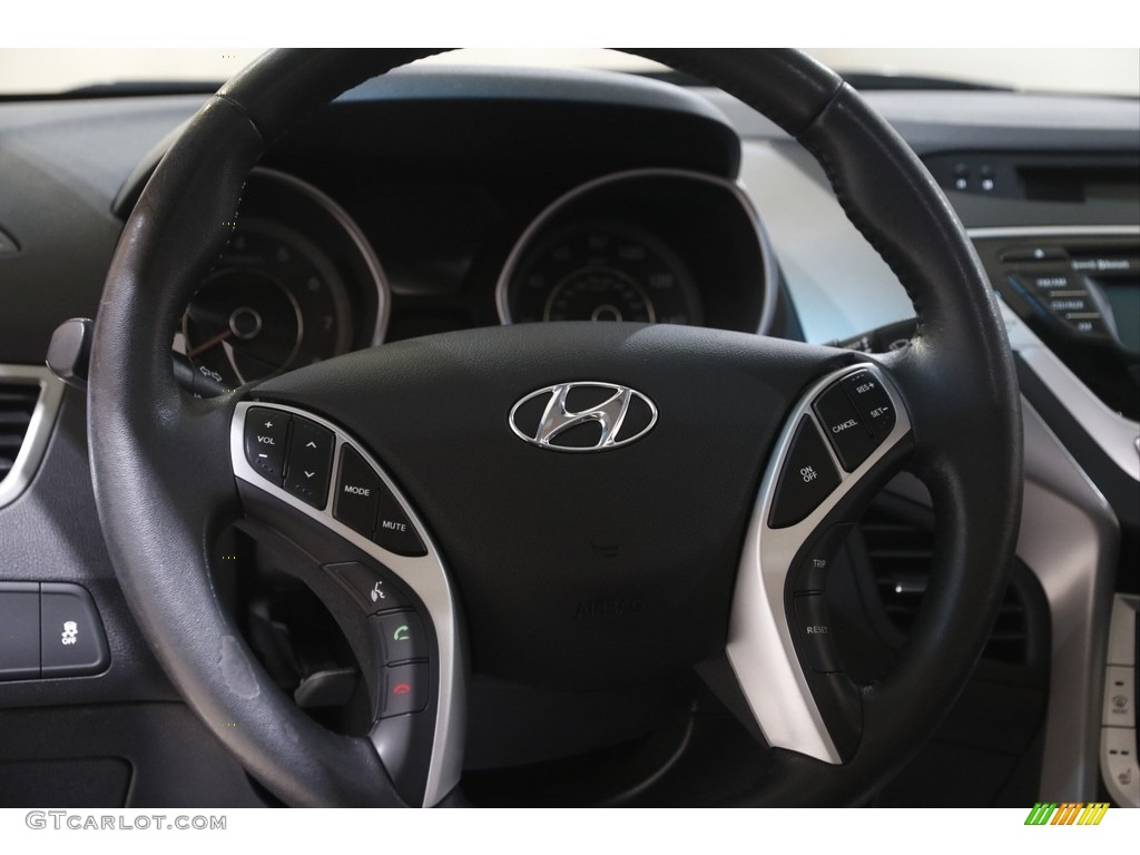 2012 Elantra Limited - Black Noir Pearl / Black photo #7