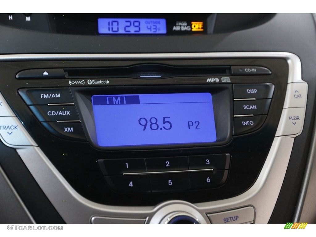 2012 Elantra Limited - Black Noir Pearl / Black photo #10