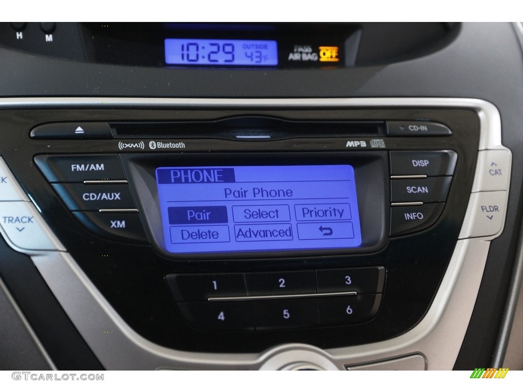 2012 Elantra Limited - Black Noir Pearl / Black photo #11