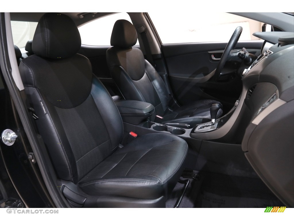 2012 Elantra Limited - Black Noir Pearl / Black photo #14