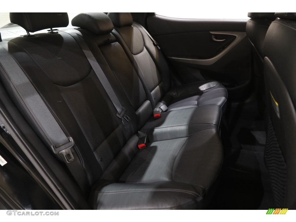 2012 Elantra Limited - Black Noir Pearl / Black photo #15