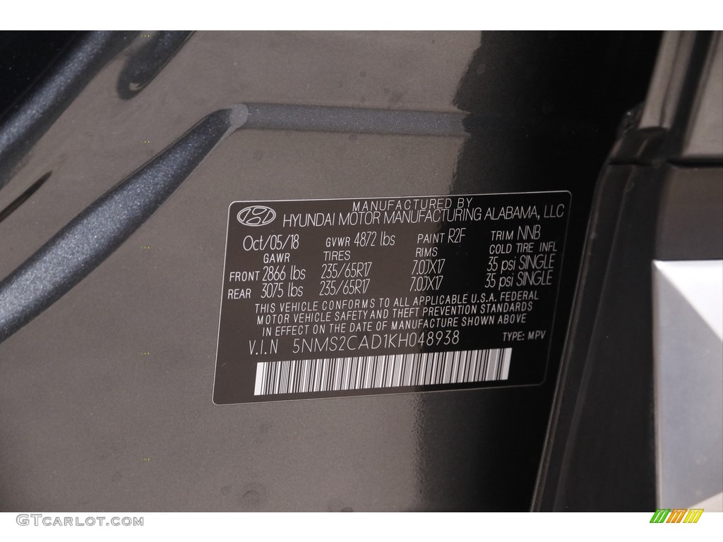 2019 Santa Fe SE AWD - Rainforest / Black photo #20