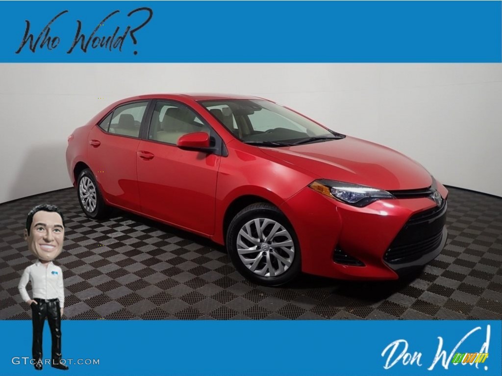 2017 Corolla LE - Barcelona Red Metalic / Almond photo #1