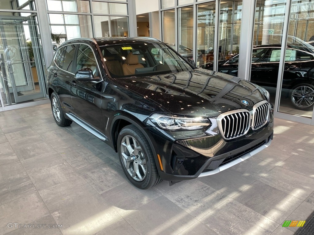 Black Sapphire Metallic 2022 BMW X3 xDrive30i Exterior Photo #144124872